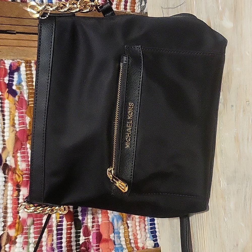 MK Morgan Black Messenger Bag